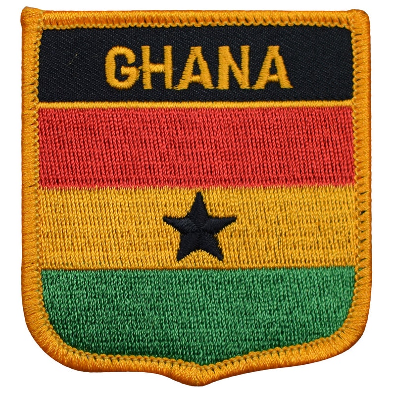 Ghana Patch Gulf of Guinea, Warrior King, Ashanti, Kumasi 2.75 Iron on image 1