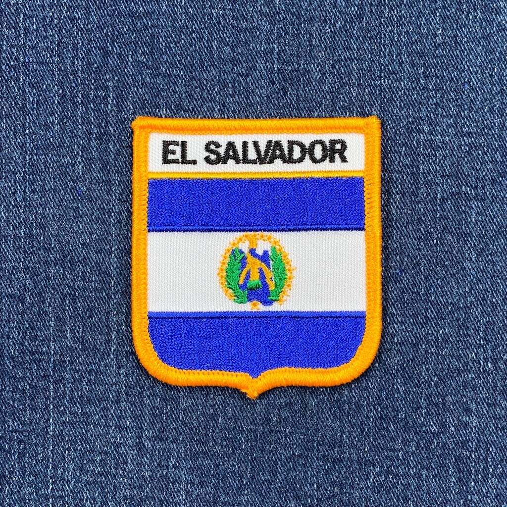 Toppa Bandiera Del Salvador 9x6 Cm Con Supporto Termoadesivo | U24