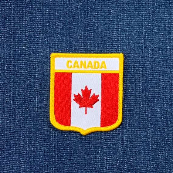 Canada Patch - Embroidered Flag Shield Badge 2.75" (Iron Or Sew On)