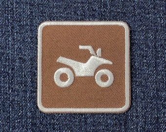 ATV パッチ - 刺繍入りオフロード OHV パーク サイン バッジ 2インチ (アイロン接着)