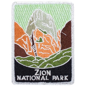 Zion National Park Patch - Springdale, Virgin River, Mojave, Utah 3" (Iron on)