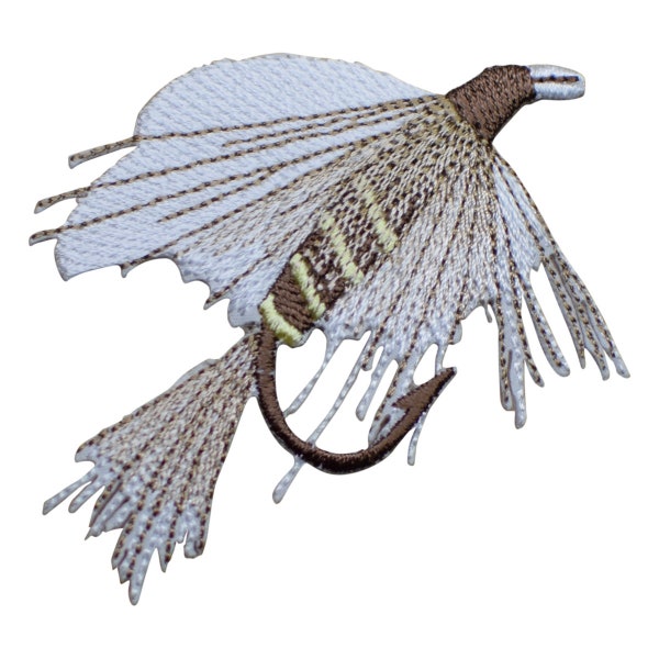 Large Fly Fishing Lure Applique Patch - Gold Ribbed Hare's Ear 3" (Iron on)