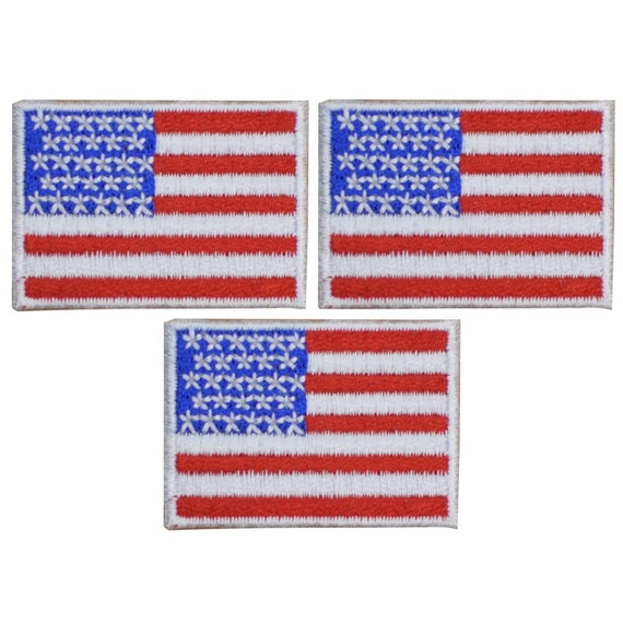 Small American Flag Patch - United States USA White Border 1.5 (3-Pac –  Patch Parlor