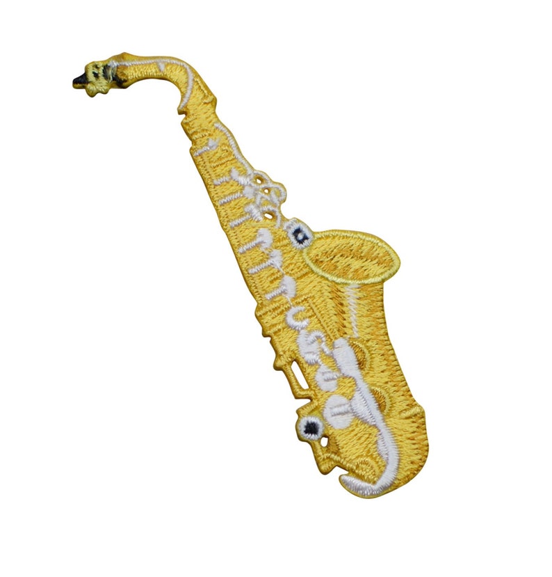 Saxophone en laiton musique instrument applique patch fer Etsy