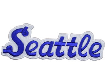 Seattle Patch - Blue, White, Washington Badge 4.25" (Iron on)