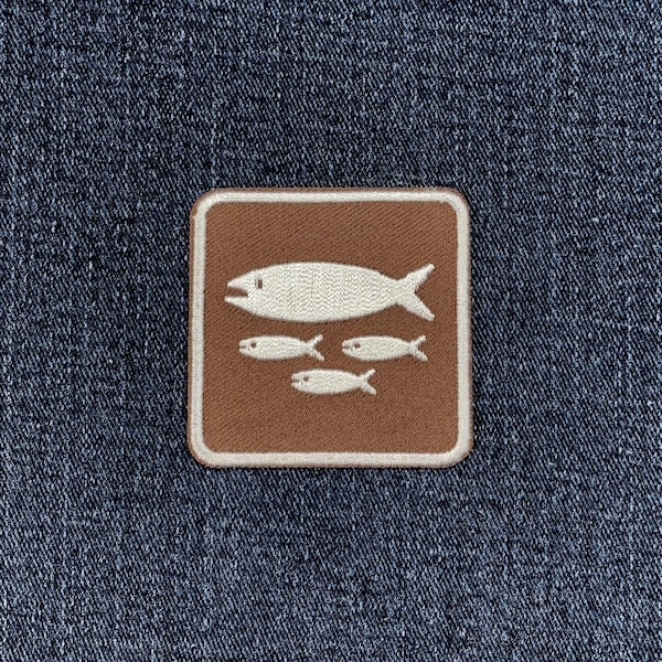 Fish Hatchery Patch - Gesticktes Wildlife Conservation Schild 5 cm (Eisen auf)