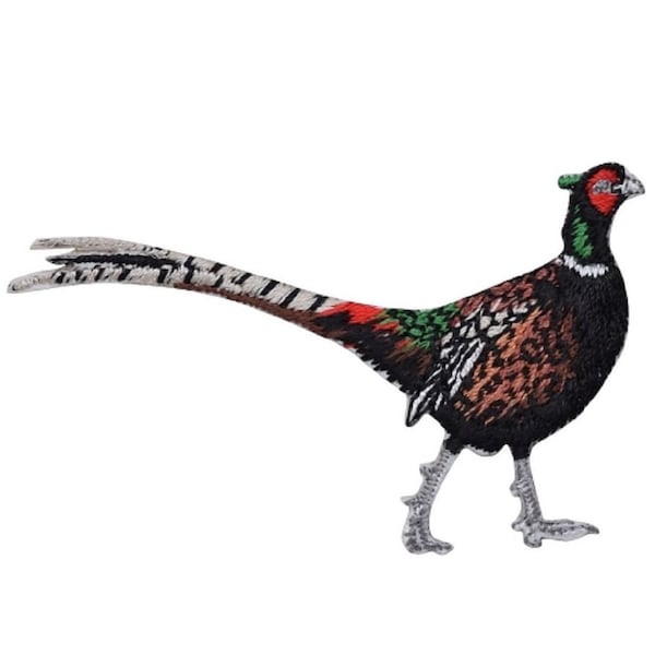 Ring-Necked Pheasant Applique Patch - Bird Badge 3" (Iron on)