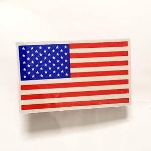 Large USA Flag Inside Window Decal - Static Cling Reusable Sticker United States of America 5&quot; x 3&quot;