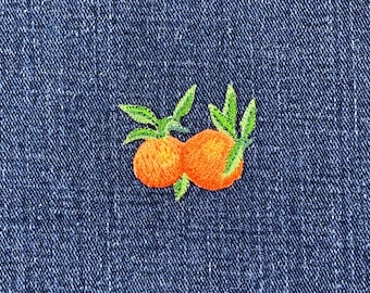 Oranges Fruit Applique Patch - Embroidered Citrus Food Badge 1.5" (Iron On)