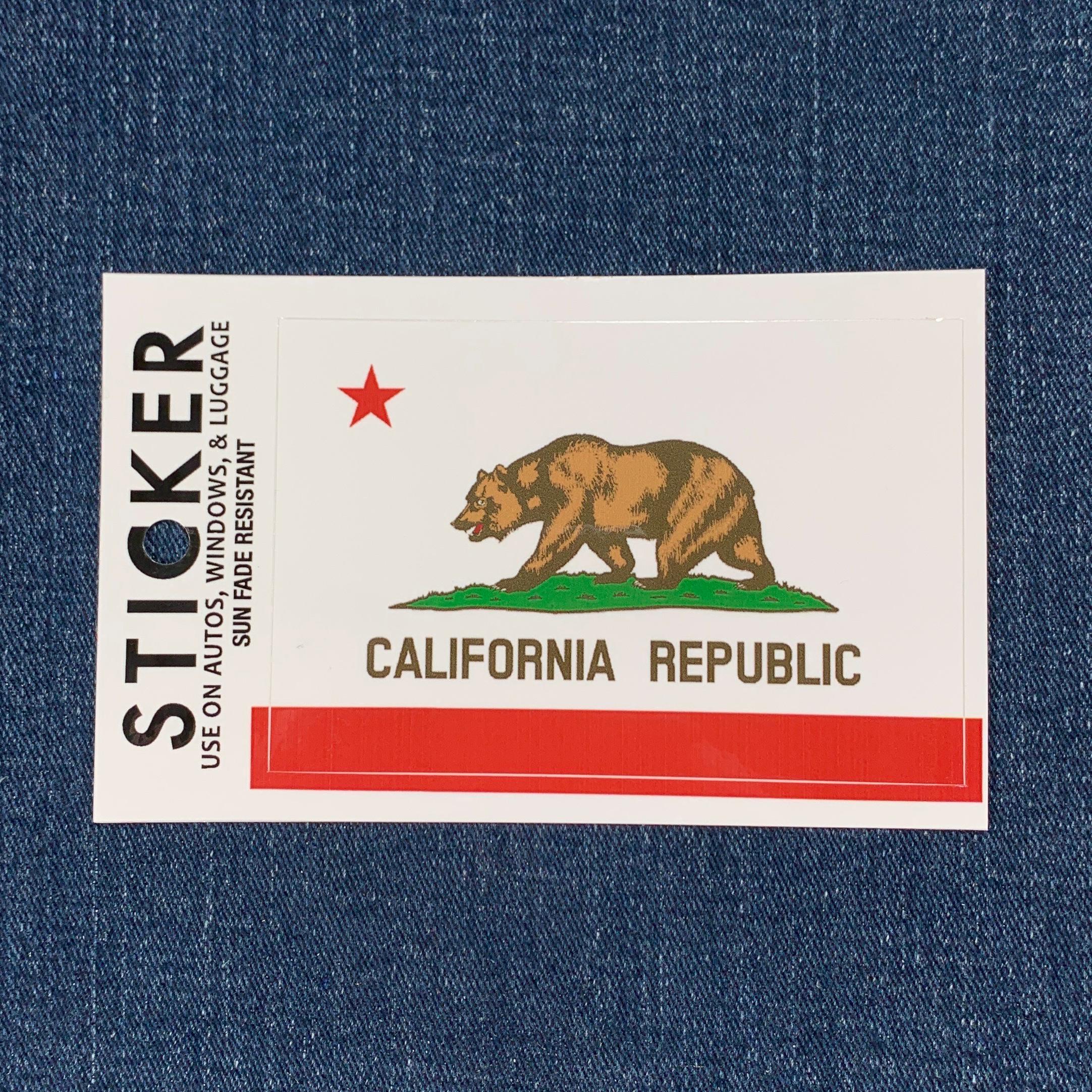 California Flag Sticker - CA Vinyl Decal with UV Protection for Car Boat RV Water Bottle 3.75"