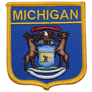 Michigan Patch - Great Lakes, Huron, Lansing, Detroit 2.75&quot; (Iron on)
