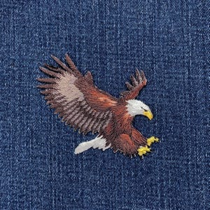 Eagle Applique Patch - Embroidered Flying & Landing Bird Badge 3.25" (Iron On)