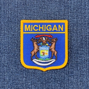 &quot;Michigan Patch - Great Lakes, Lansing, Detroit 6cm (Bügelbild)&quot;