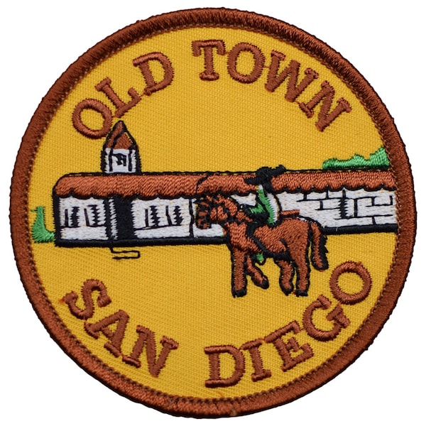 San Diego Patch - Old Town, California, Spaniards, Mission SD 3" (Iron on)