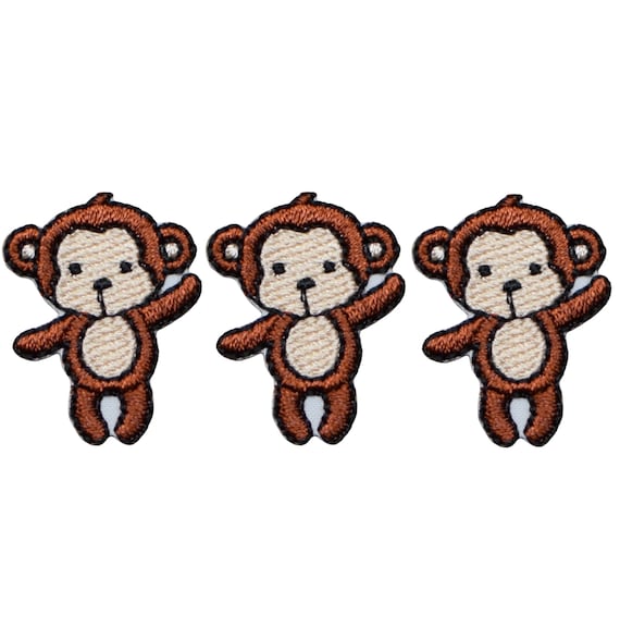 Littlest pet shop monkey applique iron on fabric 3 inch Littlest pet shop monkey applique iron on fabric 3 inch