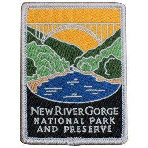 New River Gorge National Park Patch - West Virginia Souvenir 3&quot; (Iron on)