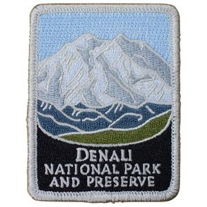 Denali National Park Patch - Alaska, AK Preserve Badge 3&quot; (Iron on)
