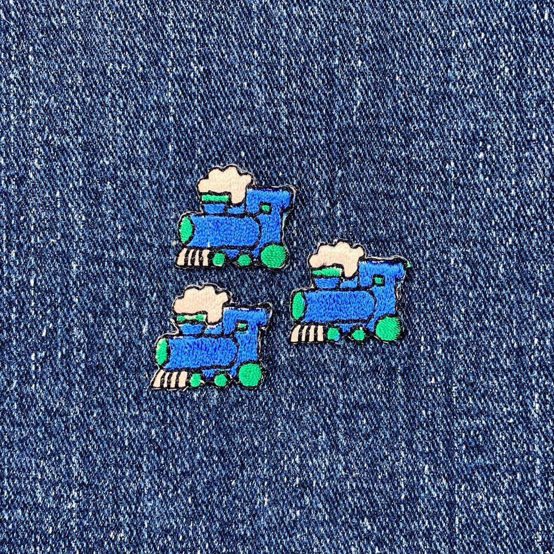 3-pack Train Applique Patch - Embroidered Steam Engine Locomotive Badge ...