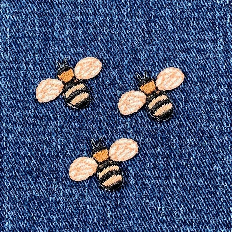 Embroidered Badge Bee - Etsy