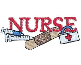 Nurse Applique Patch - Medical Tools, EHBO-badge 3,5" (opstrijkbaar)