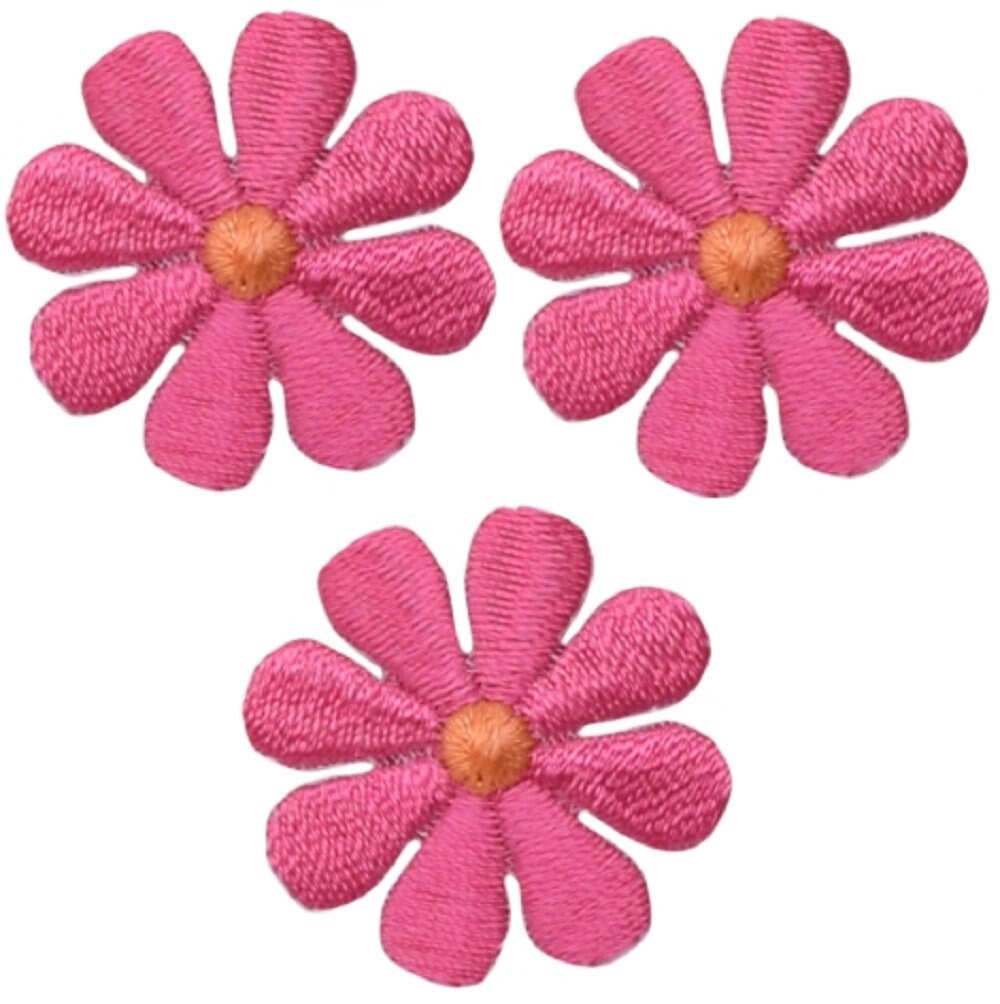 Daisy Applique Patch Flower Fuchsia Orange 1.5 Etsy