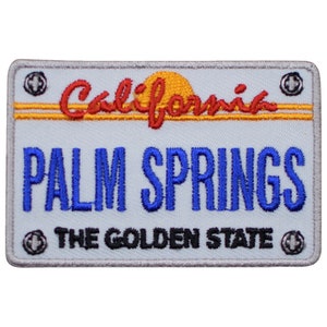 Palm Springs Aufnäher - kalifornisches Kennzeichen 7,5 cm (zum Aufbügeln)