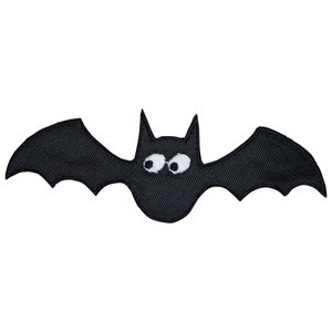 May include: Black felt bat with white eyes. Halloween decoration.