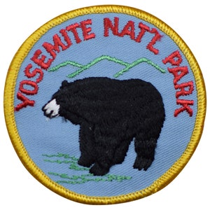 Vintage Yosemite Patch - Bear, California, National Park Badge 3&quot; (Sew On)