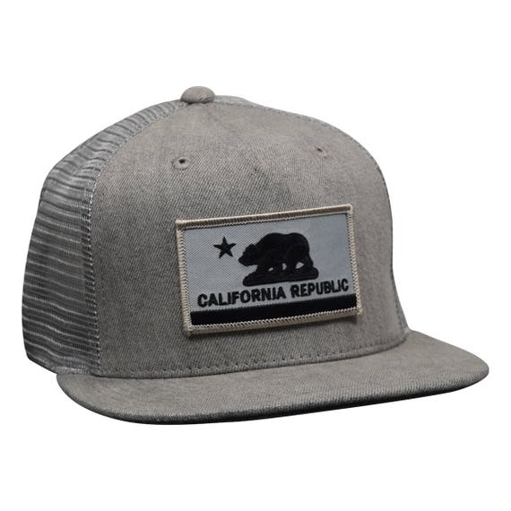 California Republic Trucker Hat by LET/'S BE IRIE Black and Gold