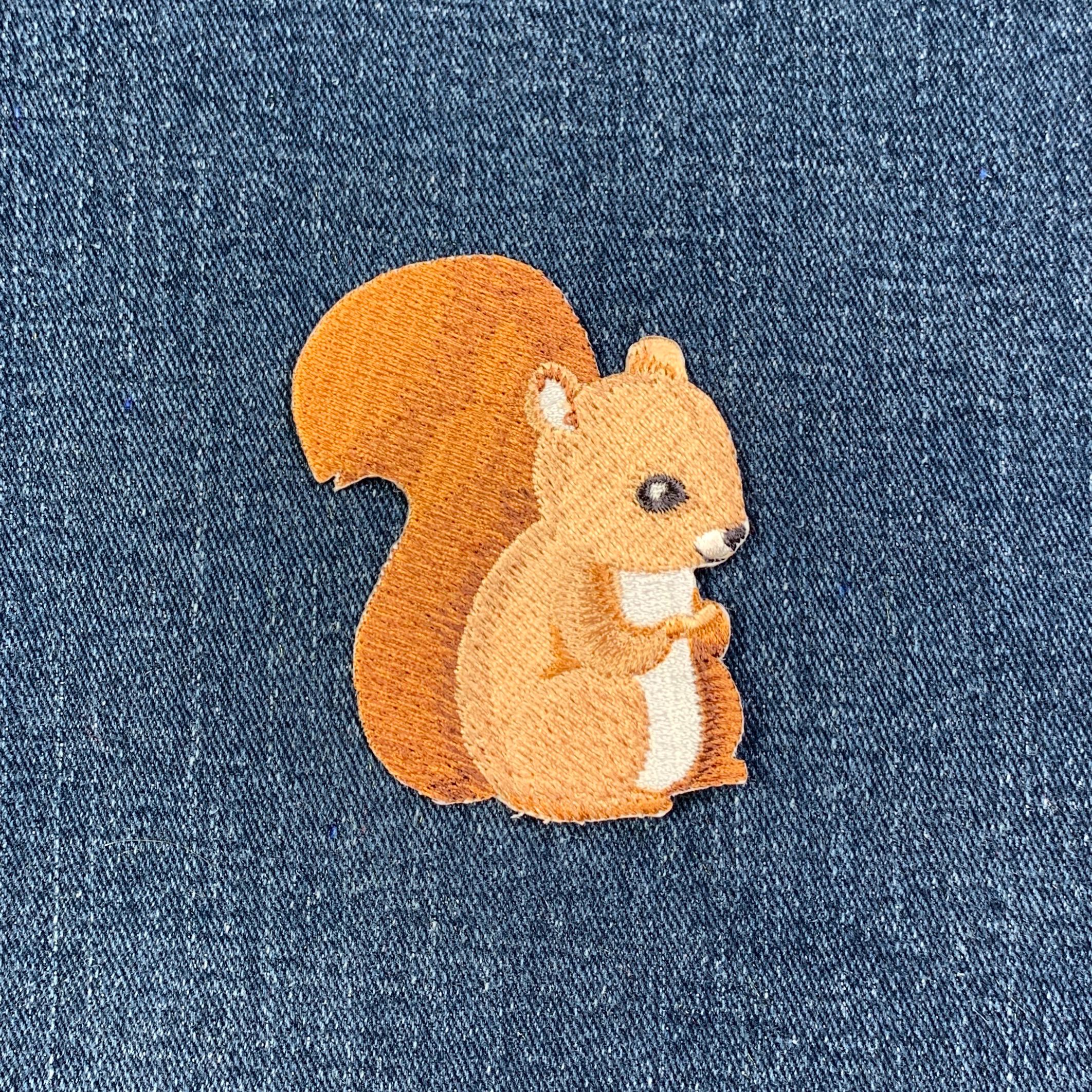 TrickyBoo Eichhörnchen 8X8cm Eichel 7X8cm Aufbügler Aufnäher Bügelbild