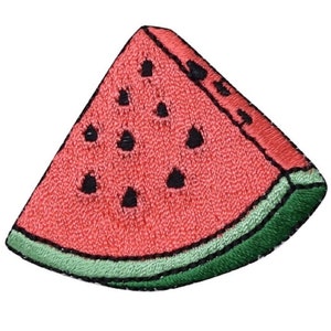 Watermelon Applique Patch - Food, Fruit, Melon, BBQ, Tailgate Badge 2" (Iron on)