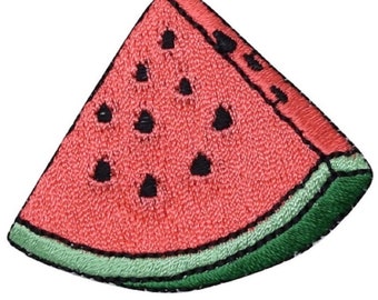 Watermelon Applique Patch - Food, Fruit, Melon, BBQ, Tailgate Badge 2" (Iron on)