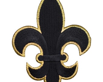 Fleur De Lis Iron On Patch Sew On Badge France Coat Of Arms French Flower Lily E - Foto 3