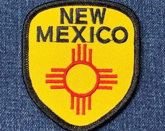 New Mexico Patch - Gesticktes Flaggen-Schild-Abzeichen 6,5 cm (Bügeleisen)