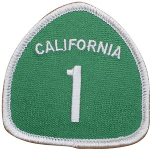 Highway 1 California Patch - CA Hwy One, Big Sur, Santa Cruz, Carmel 2.5" (Iron On)