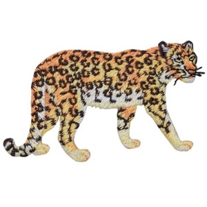 Leopard Applique Patch - Cougar, Cheetah, Panther Badge 3-3/8&quot; (Iron on)