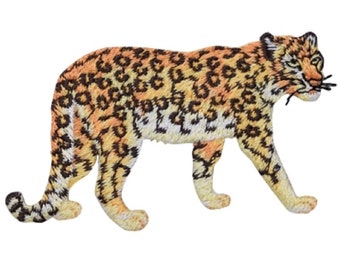 Parche con apliques de leopardo - Insignia de puma, guepardo, pantera de 3-3/8" (para planchar)