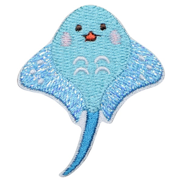 Stingray Applique Patch - Stinger, Ocean, Tropical Fish Badge 2" (Iron on)