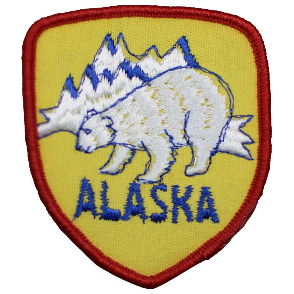 Vintage Alaska Patch Polar Bear Juneau Anchorage AK Badge