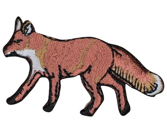 Small Fox Applique Patch - Embroidered Decorative Animal Badge 2" (Iron On)