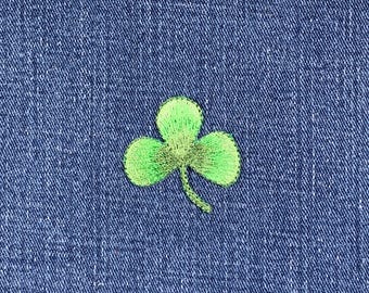 Parche con aplique de trébol - Insignia decorativa bordada de trébol de 3,8 cm (para planchar)
