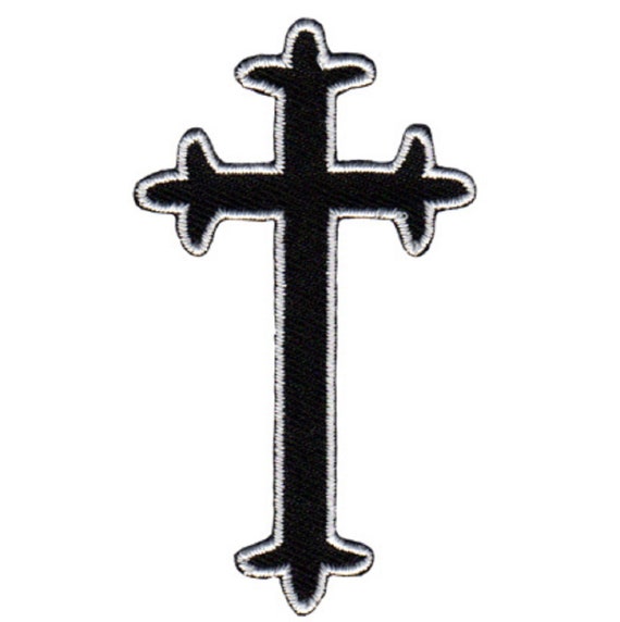 Kreuz Applikation Patch Schwarz Weiss Christian Jesus Etsy Osterreich