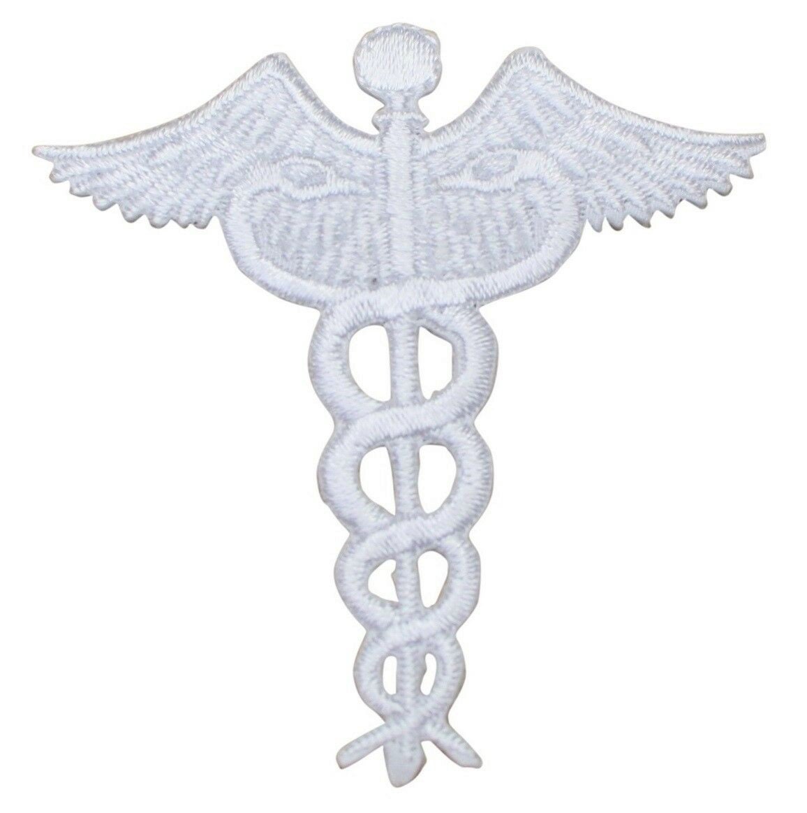 Caduceus Medical Symbol Black & White Patch, Medical Patches