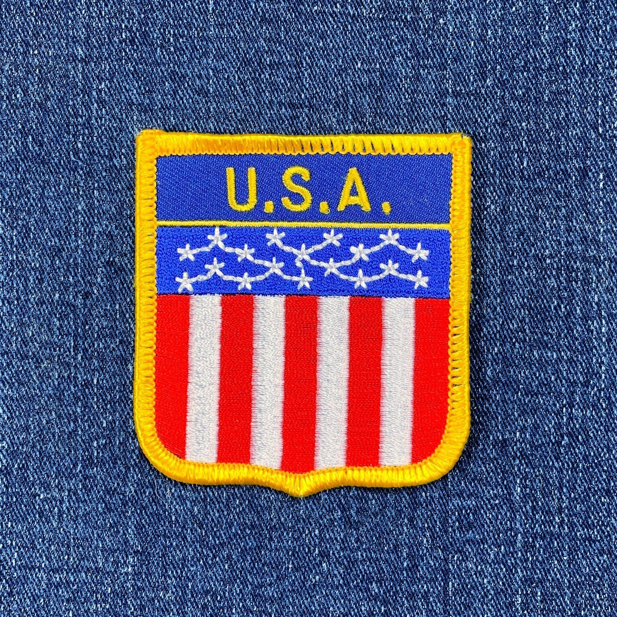 USA Flagge Aufnäher/Aufbügler – Bestickt, Neu, Für Jacke & Rucksack