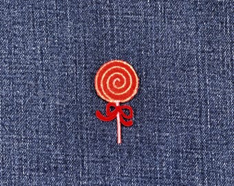Lollipop Applique Patch - Embroidered Candy Badge 1.75" (Iron On)