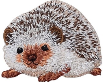 Hedgehog Applique Patch - Animal, Pet Badge 1-3/4" (Iron on)