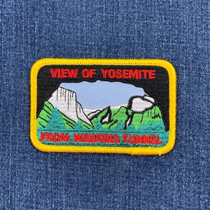 Yosemite Valley Patch - View From Wawona Tunnel California National Park Embroidered Badge 3.5&quot; (Iron on)