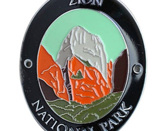 Zion National Park Walking Stick Medallion - Utah, Official Traveler Series