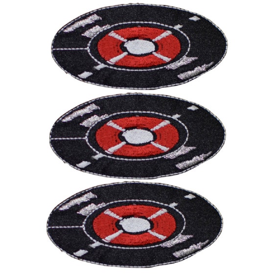 3-Pack, Iron on Electrocardiogram EKG and Heart Applique Patch