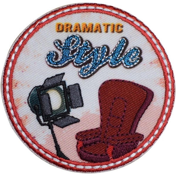 Dramatic Style Movie Applique Patch - Cinema, Film, Theater 2.25" (Iron on)